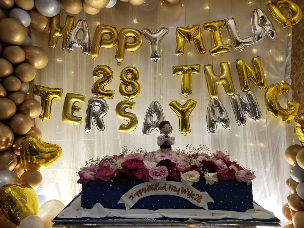 10 Potret kue ultah keluarga Zaskia Gotik, unik bikin tak tega makan