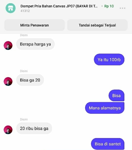 chat lucu pembeli nawar keterlaluan © berbagai sumber