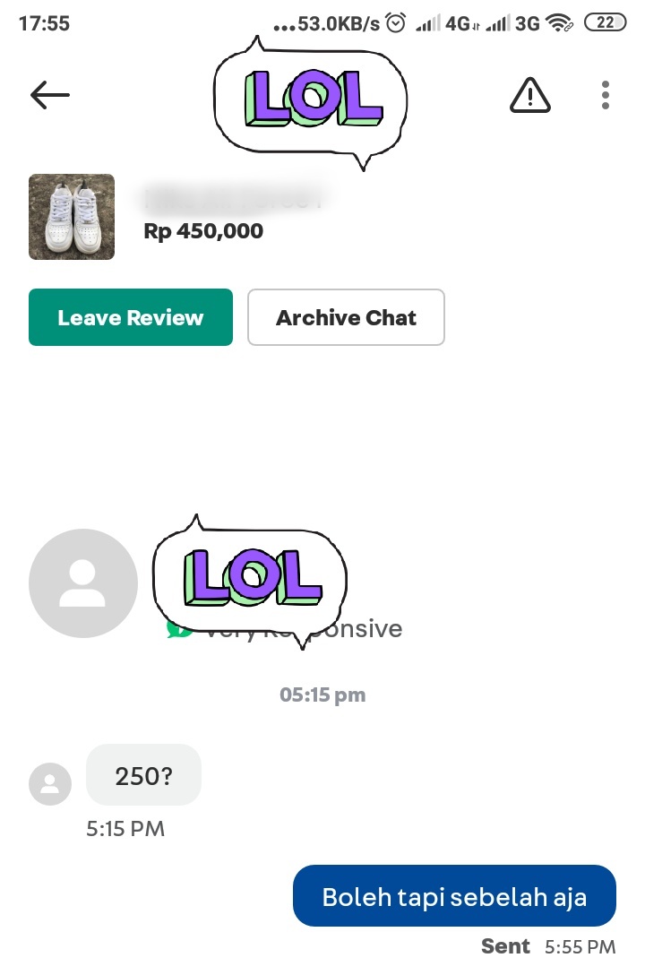 chat lucu pembeli nawar keterlaluan © berbagai sumber