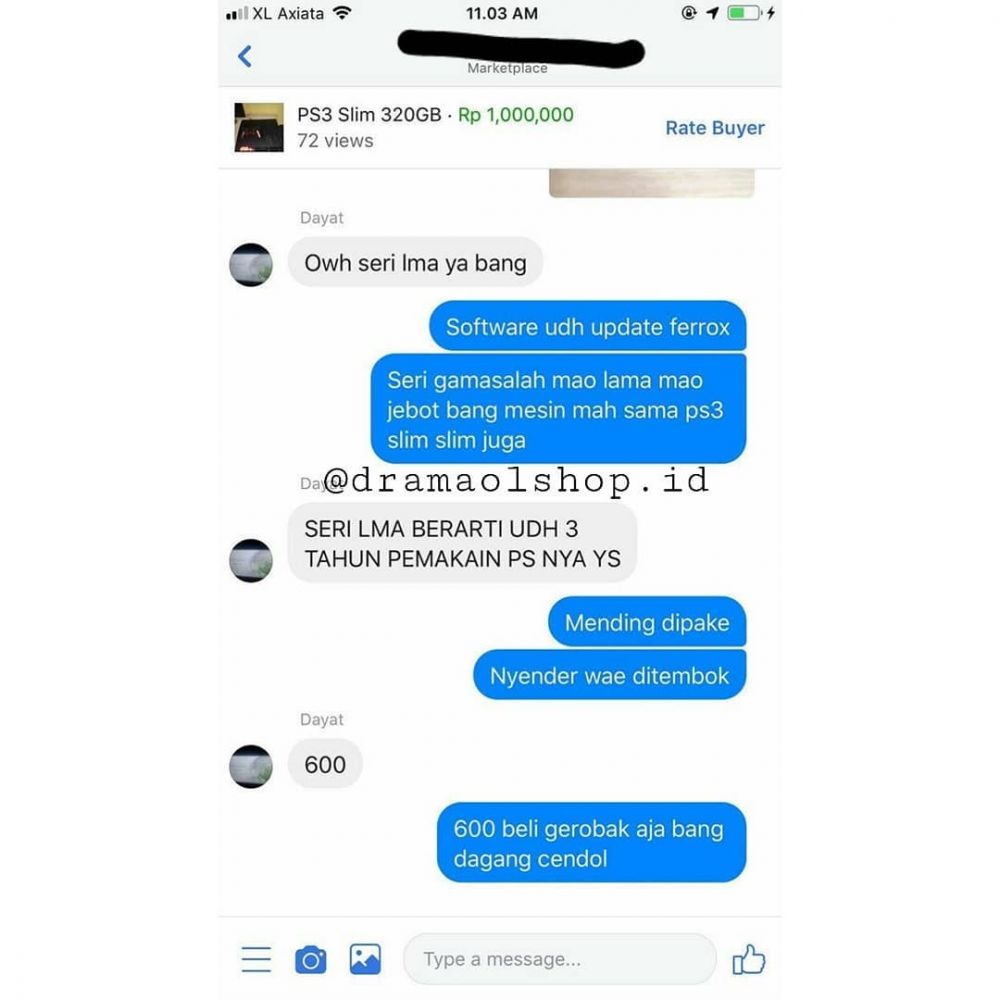 chat lucu pembeli nawar keterlaluan © berbagai sumber