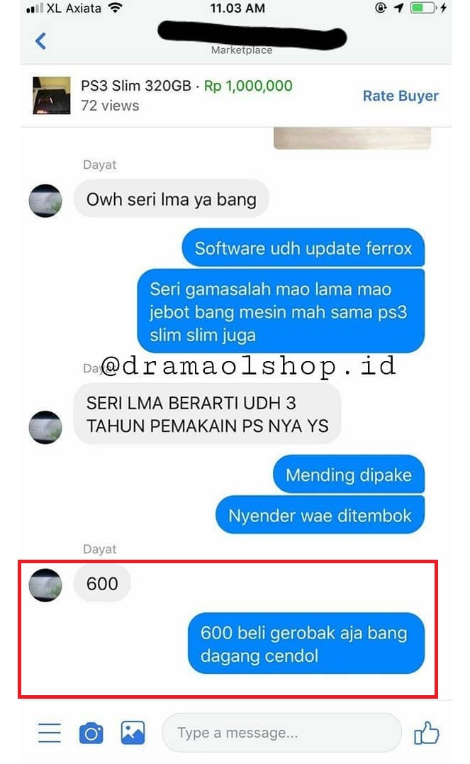 chat lucu pembeli nawar keterlaluan © berbagai sumber