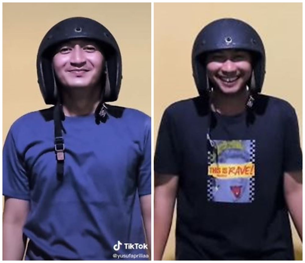 gara-gara helm pemusnah ketampanan © berbagai sumber gara-gara helm pemusnah ketampanan © berbagai sumber