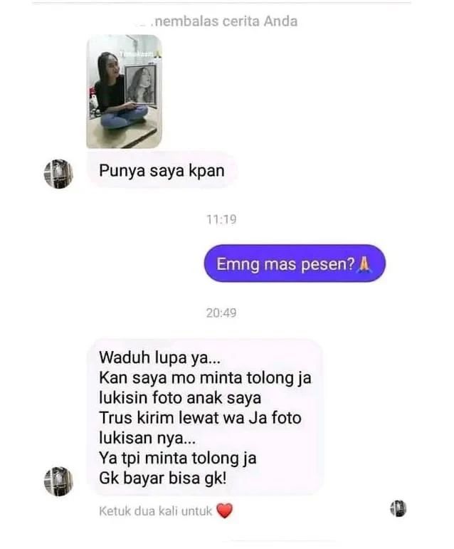 chat ke orang nggak dikenal malah lucu © berbagai sumber