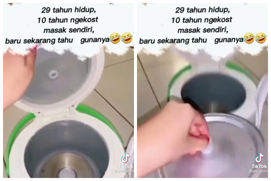 fungsi lain tutup rice cooker © TikTok/@ghiaghisa fungsi lain tutup rice cooker © TikTok/@ghiaghisa