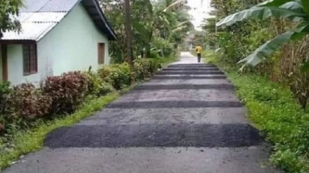 bentuk polisi tidur nyeleneh © berbagai sumber