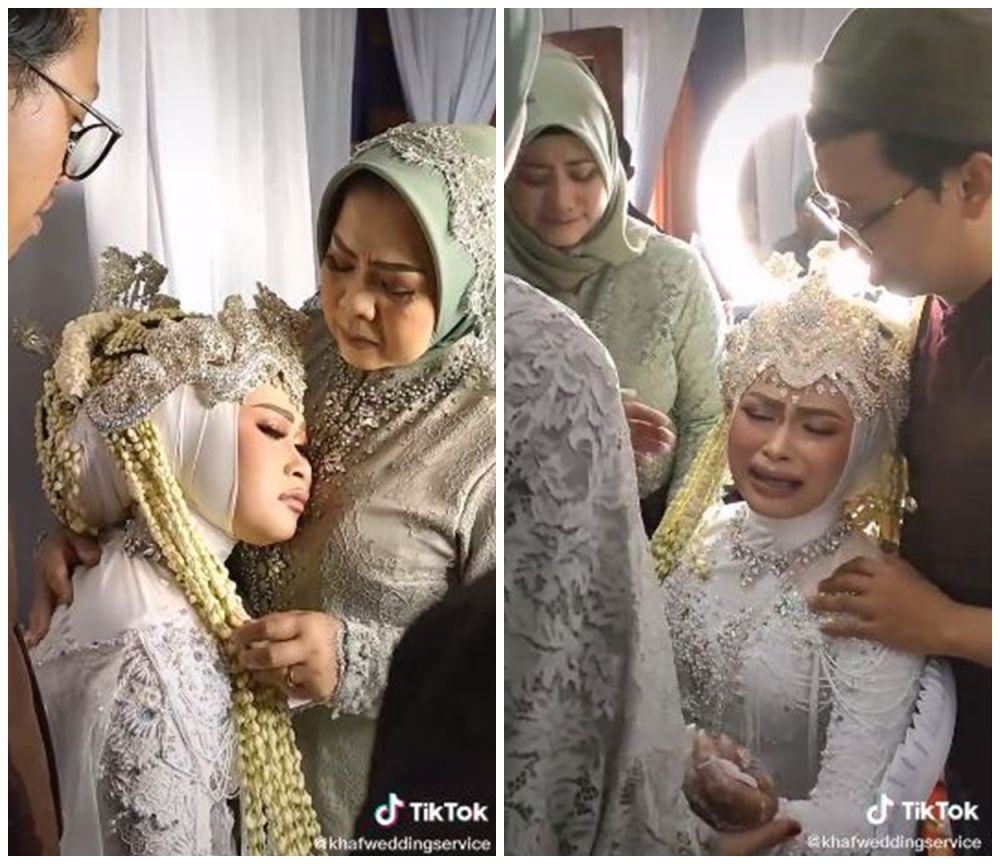 pengantin nangis bikin terenyuh © berbagai sumber