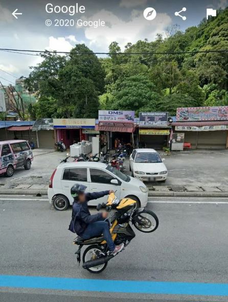 pengendara motor di google street © berbagai sumber