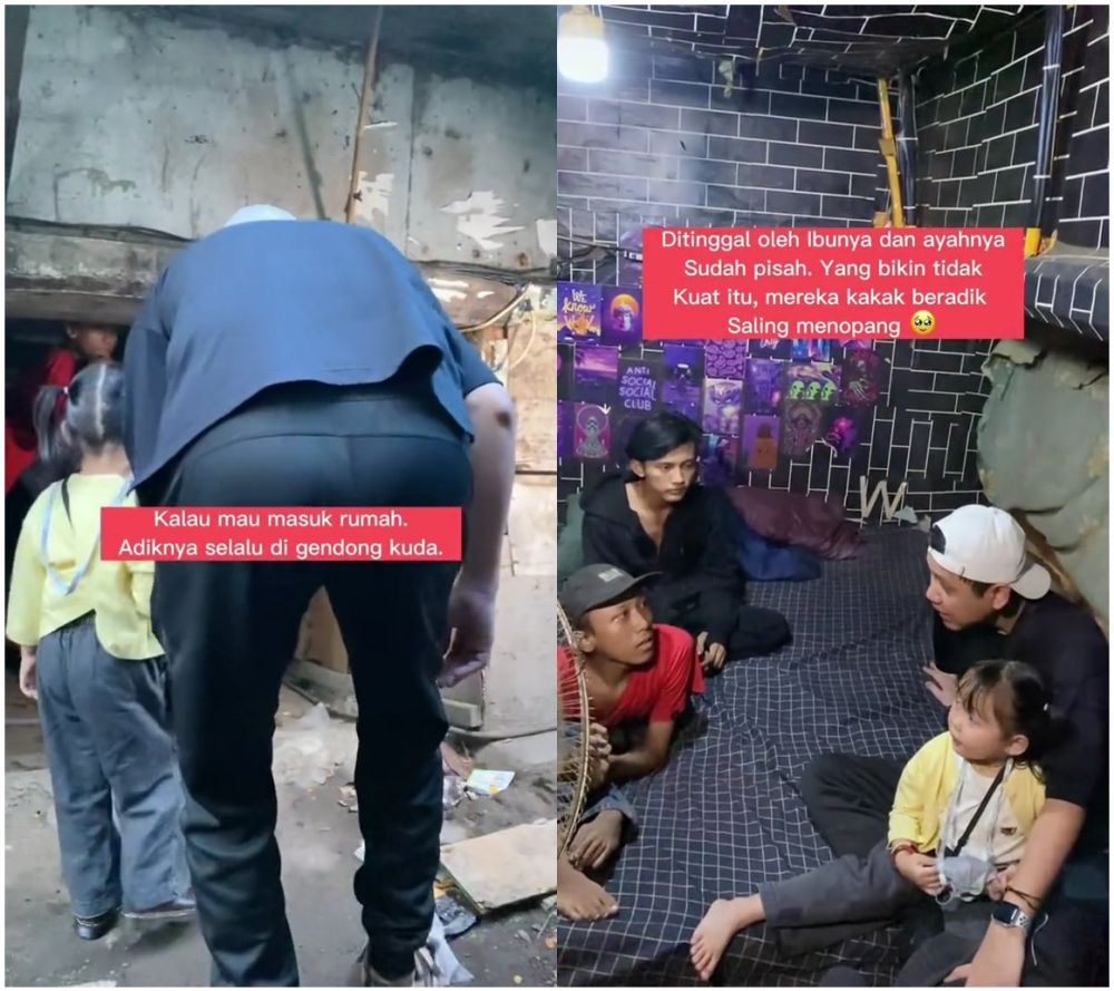 kisah haru kakak beradik © TikTok