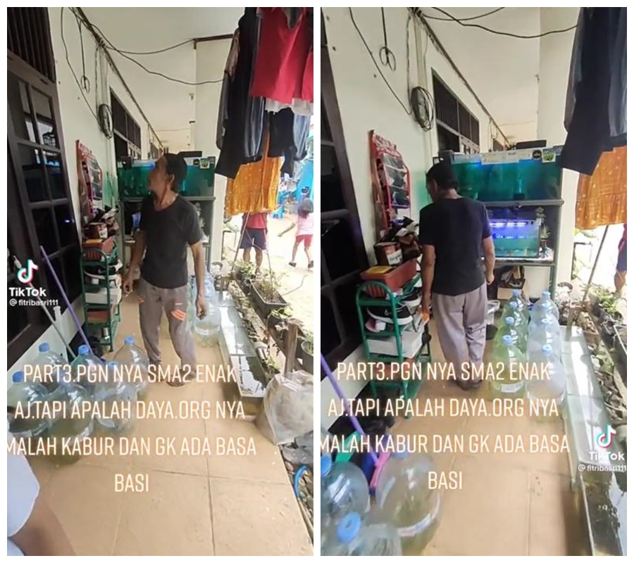 curi listrik tetangga pelihara ikan © TikTok/@fitribasri111