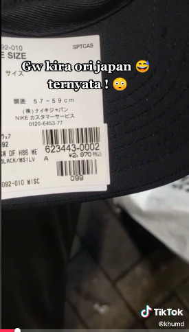 pria beli topi Nike ori di Jepang ternyata buatan Indonesia Tiktok pria beli topi Nike ori di Jepang ternyata buatan Indonesia Tiktok