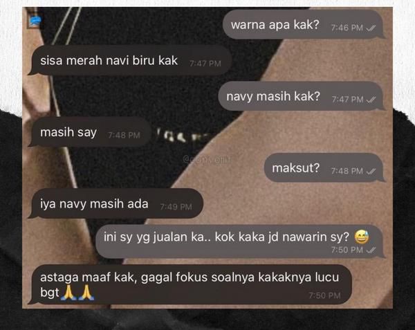 Chat lucu nggak nyambung transaksi online Berbagai sumber
