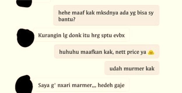 Chat lucu nggak nyambung transaksi online Berbagai sumber