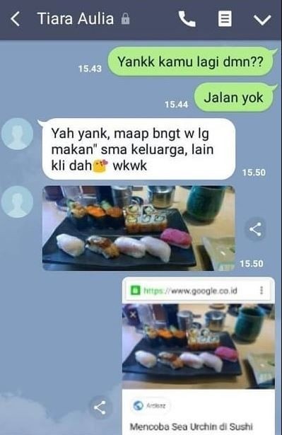 Chat lucu ketahuan bohongnya © berbagai sumber