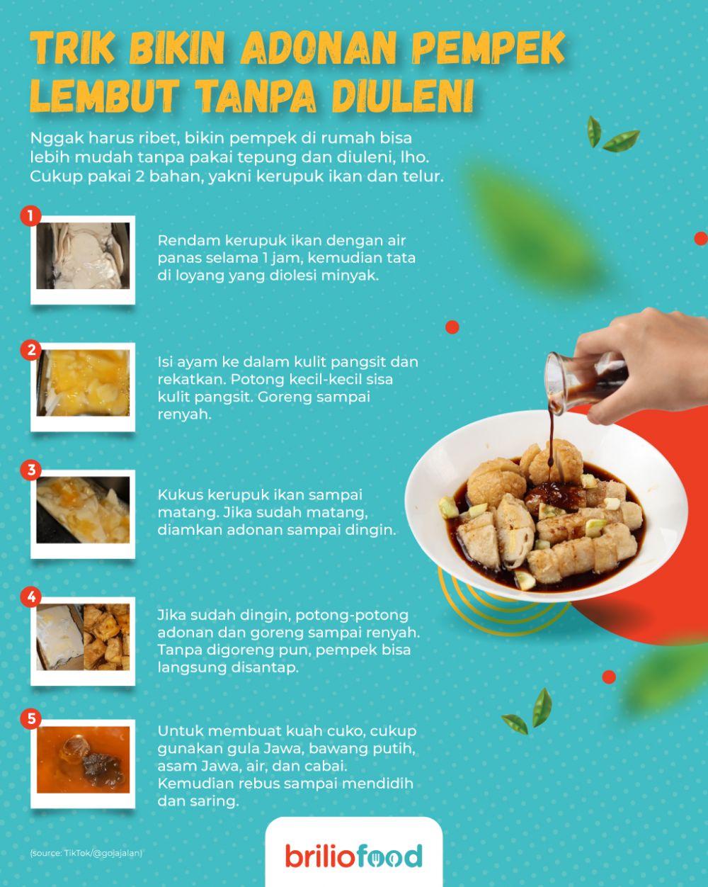 Tak perlu diulen, ini trik bikin adonan pempek mudah dan lembut
