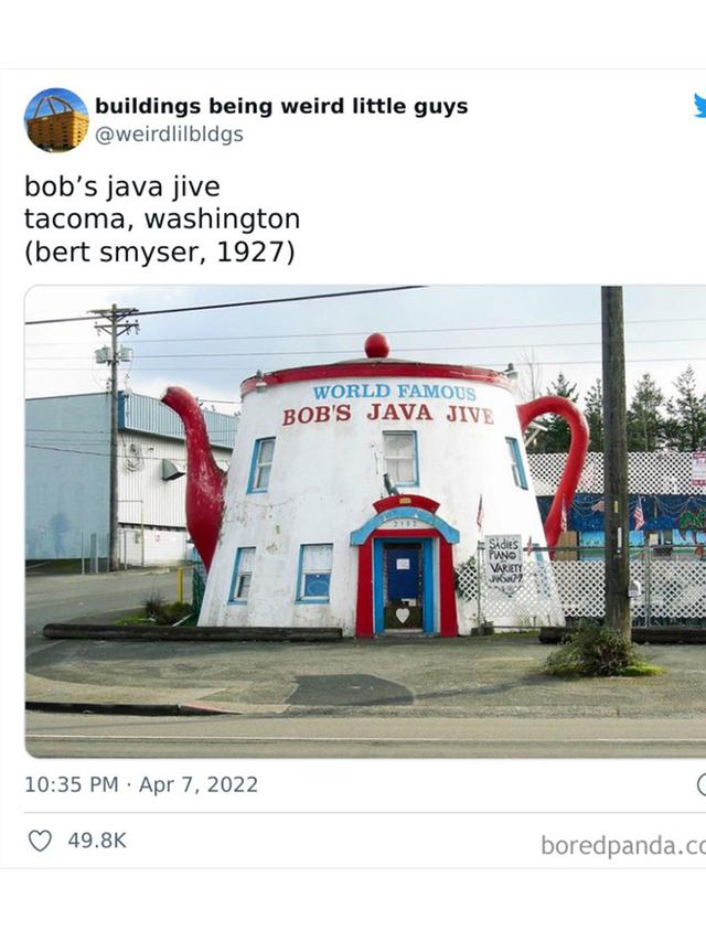 Potret bangunan mirip benda Berbagai sumber