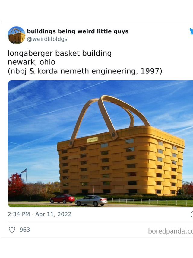 Potret bangunan mirip benda Berbagai sumber