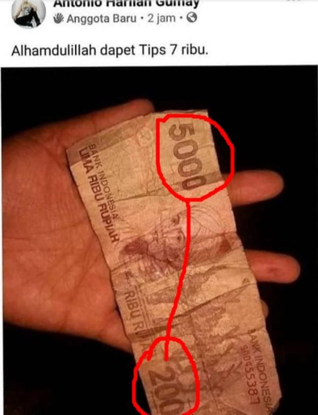 Momen apes dapat uang sobek ditambal Berbagai sumber