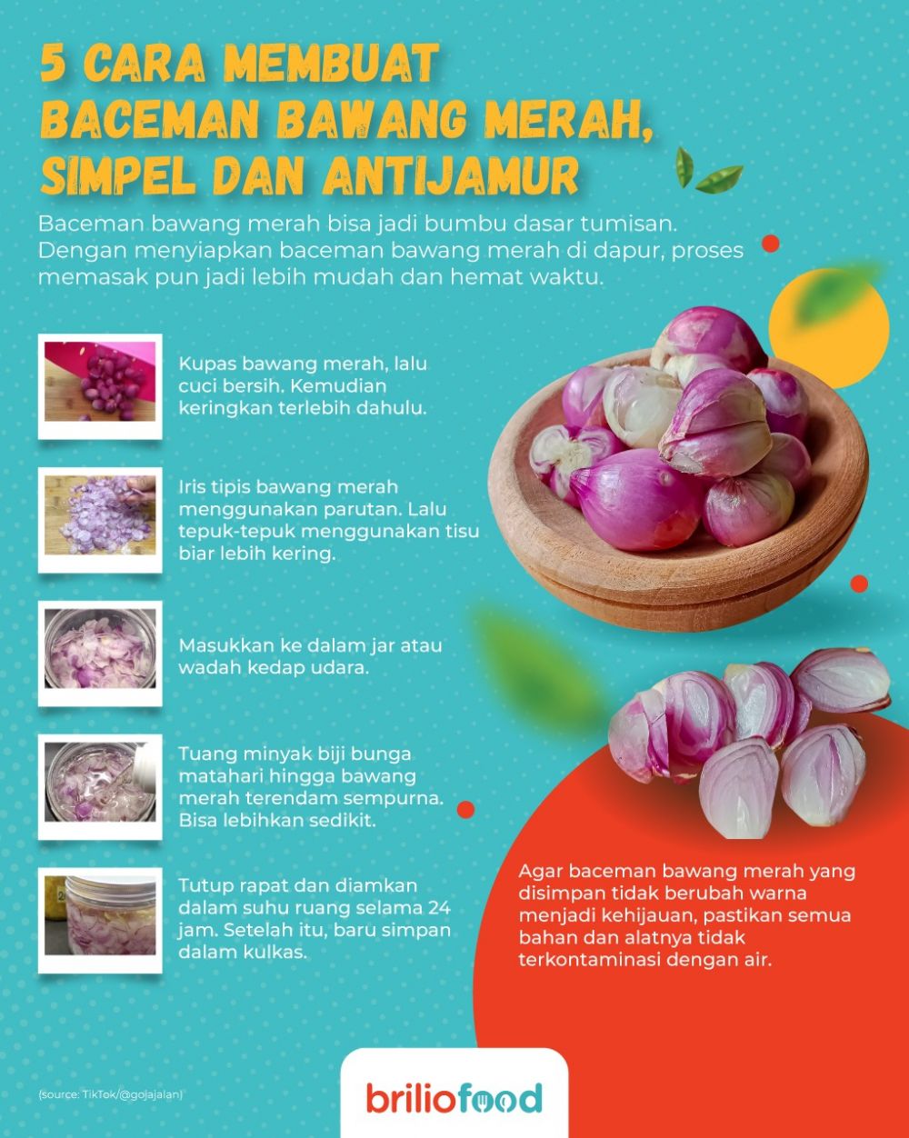 5 Cara simpel bikin baceman bawang merah, awet hingga dua minggu