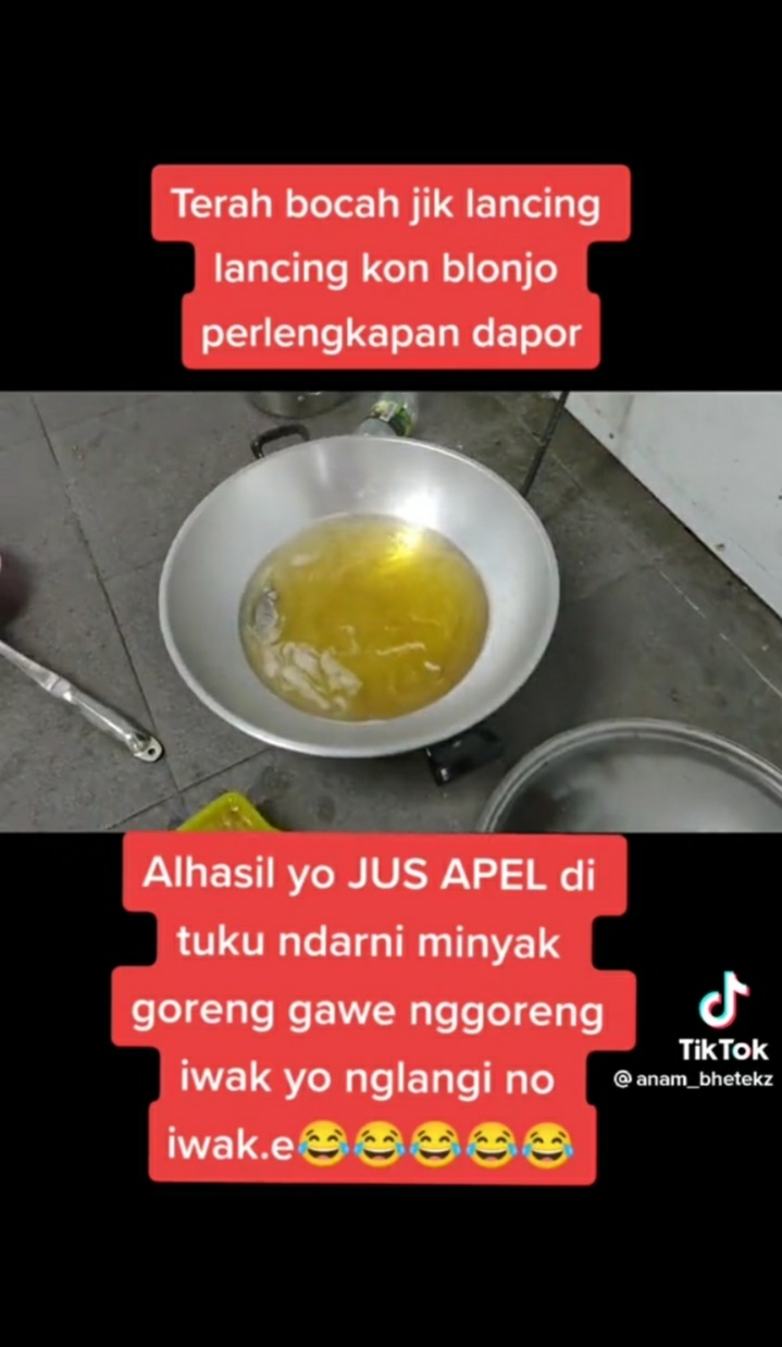 Salah beli minyak goreng TikTok/@anam_bhetekz Salah beli minyak goreng TikTok/@anam_bhetekz