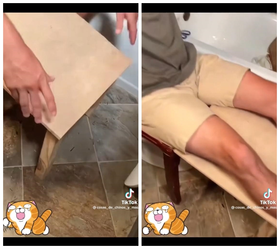 toilet untuk kaum rebahan © TikTok/@cosas_de_chinos_y_mas