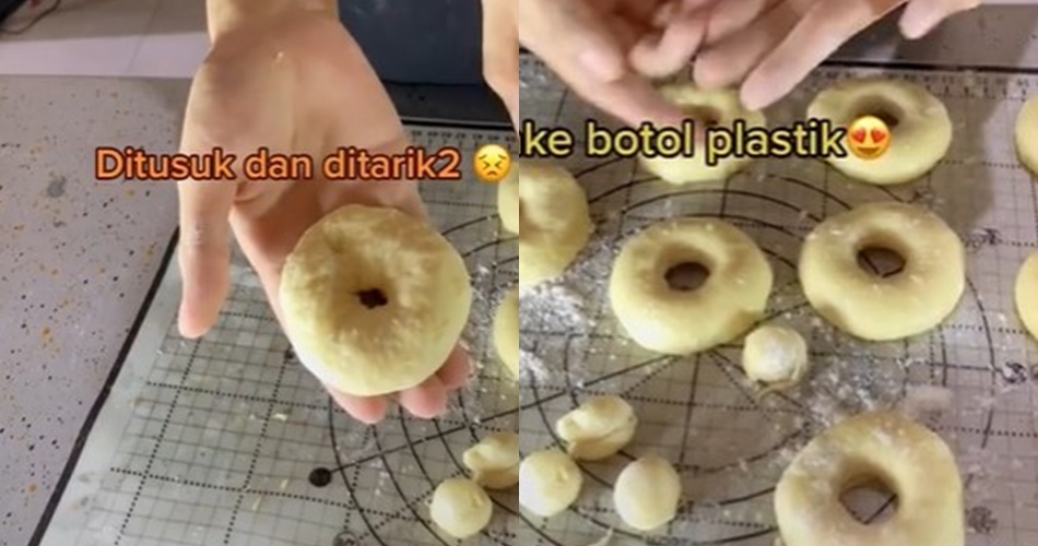 Trik mudah melubangi donat tanpa alat khusus, cepat dan rapi