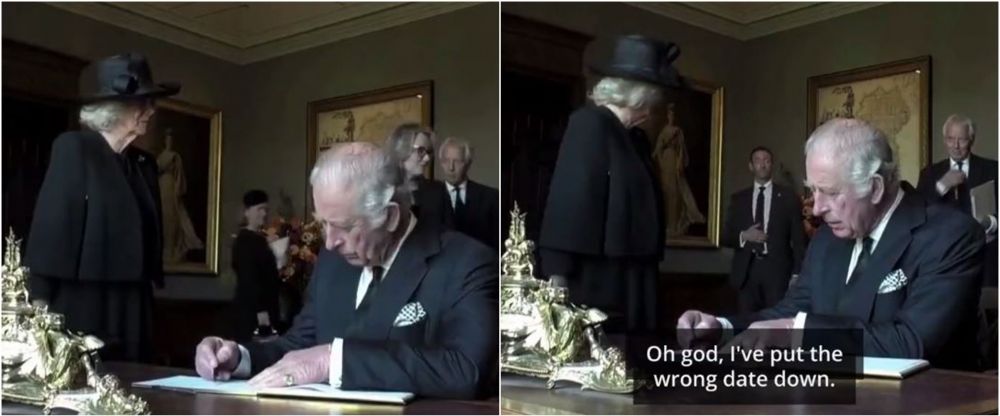 momen raja charles iii kesal pulpen bocor © twitter