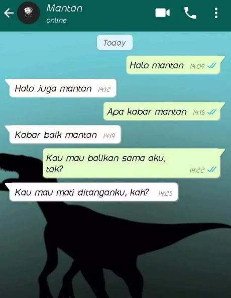 Chat lucu ngajak balikan mantan Berbagai sumber