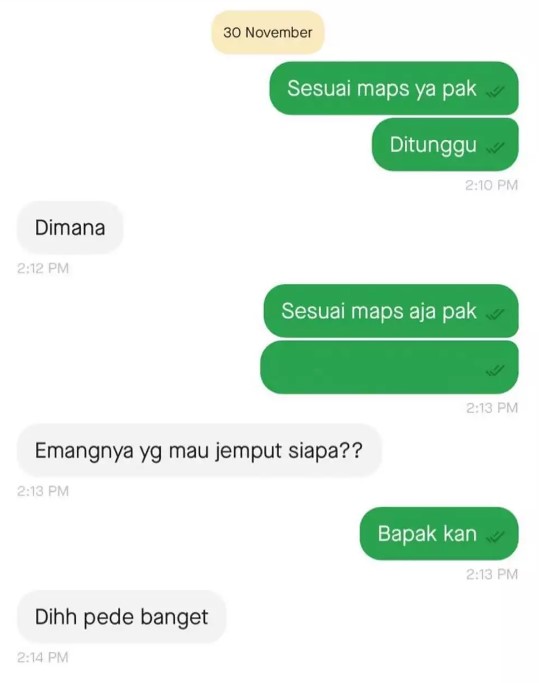 driver ojol tanya posisi jemput © berbagai sumber driver ojol tanya posisi jemput © berbagai sumber