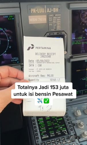 Pria ini bocorkan harga avtur pesawat Jakarta-Malang, bikin melongo