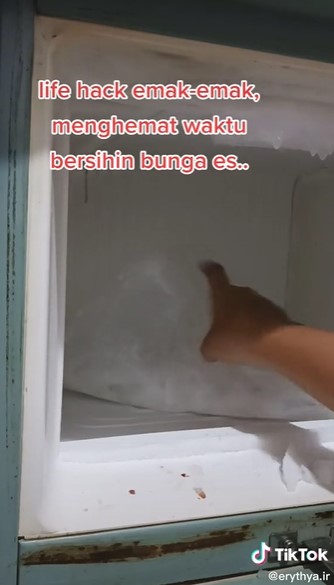 Trik agar bunga es di kulkas mudah dibersihkan, simpel tanpa dicairkan