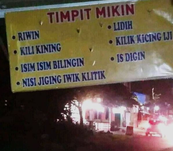 Potret nama warung pakai kata-kata imut Berbagai sumber