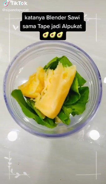 Cuma pakai sayuran dan tape, ini cara bikin minuman mirip jus alpukat