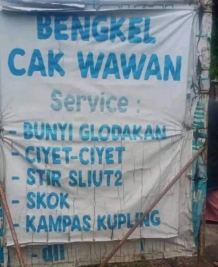 pemberitahuan pakai kearifan lokal lucu © berbagai sumber