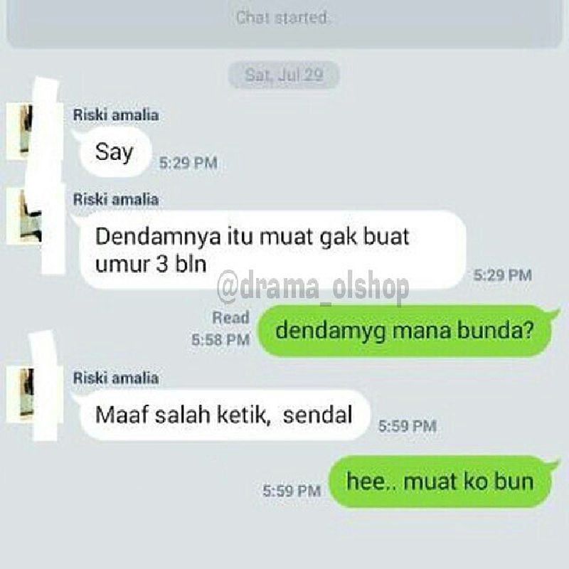 Chat lucu salah ketik Berbagai sumber