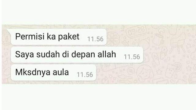 Chat lucu salah ketik Berbagai sumber