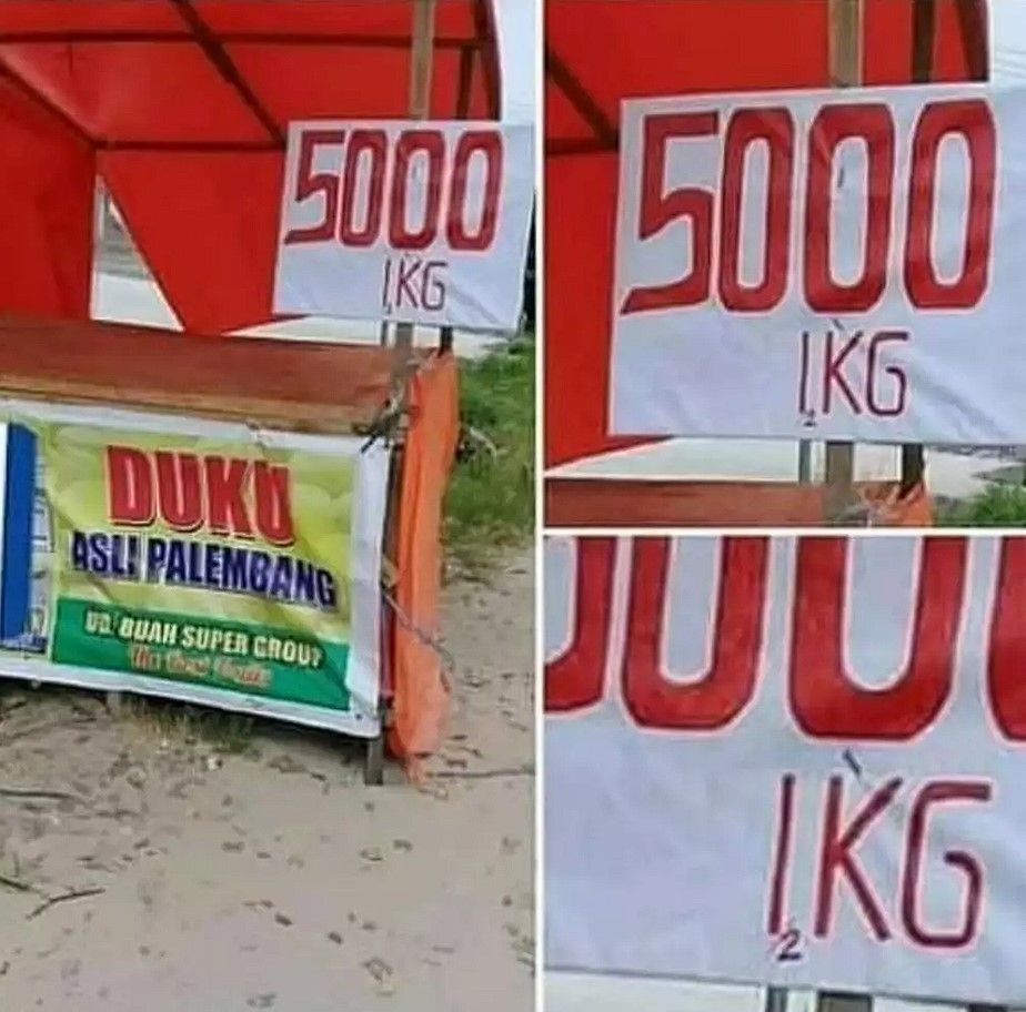 potret spanduk jualan terlihat murah © berbagai sumber