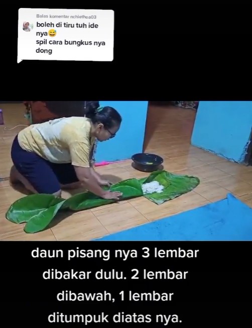 Bekal piknik nasi timbel daun pisang 'raksasa', uniknya jadi sorotan
