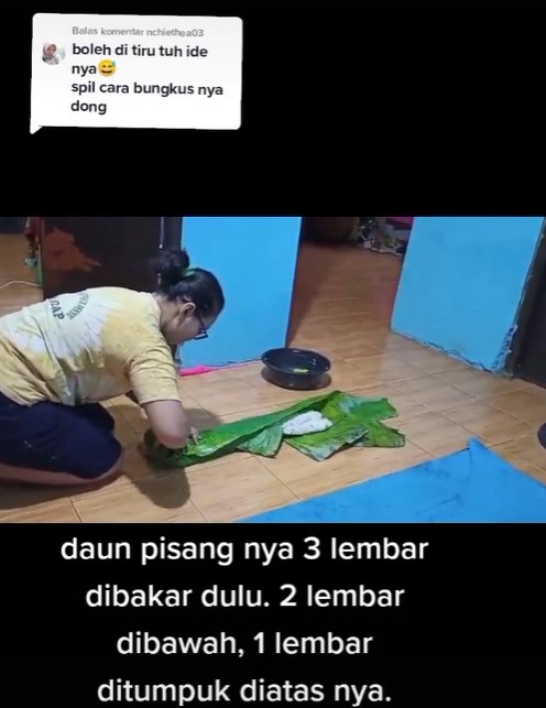 Bekal piknik nasi timbel daun pisang 'raksasa', uniknya jadi sorotan