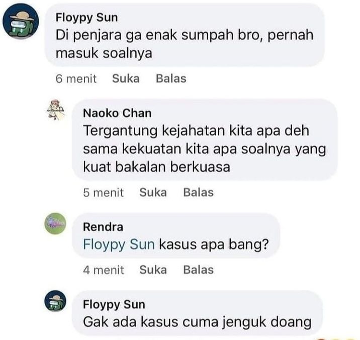 Curhatan lucu di kolom komentar Facebook © berbagai sumber