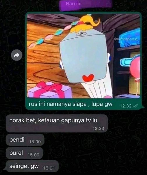 chat lucu salah sebut nama © berbagai sumber