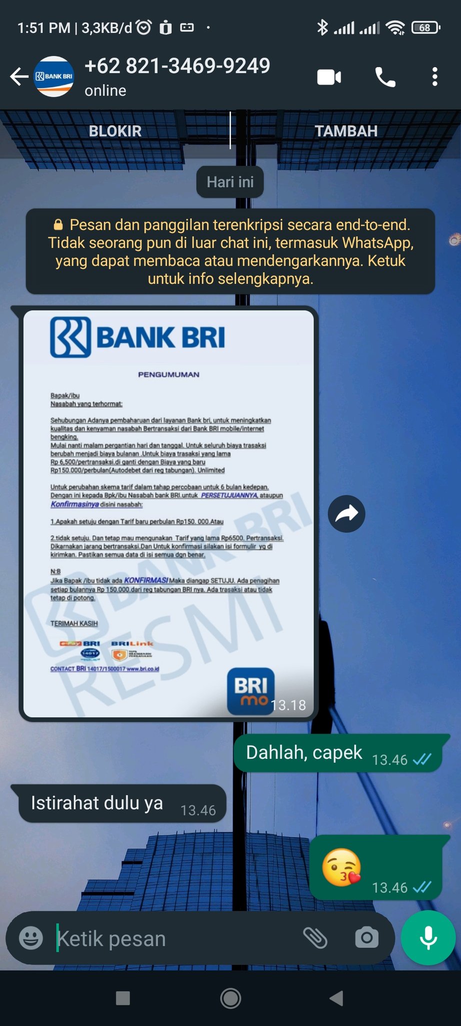 chat kocak penipu dan korban © berbagai sumber