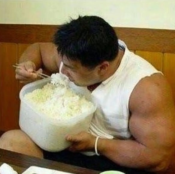 Potret kocak orang makan porsi besar © berbagai sumber