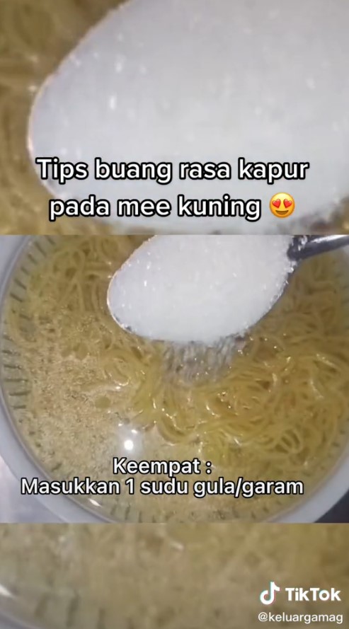 Cara hilangkan rasa kapur pada mi kuning, cukup pakai satu bahan dapur
