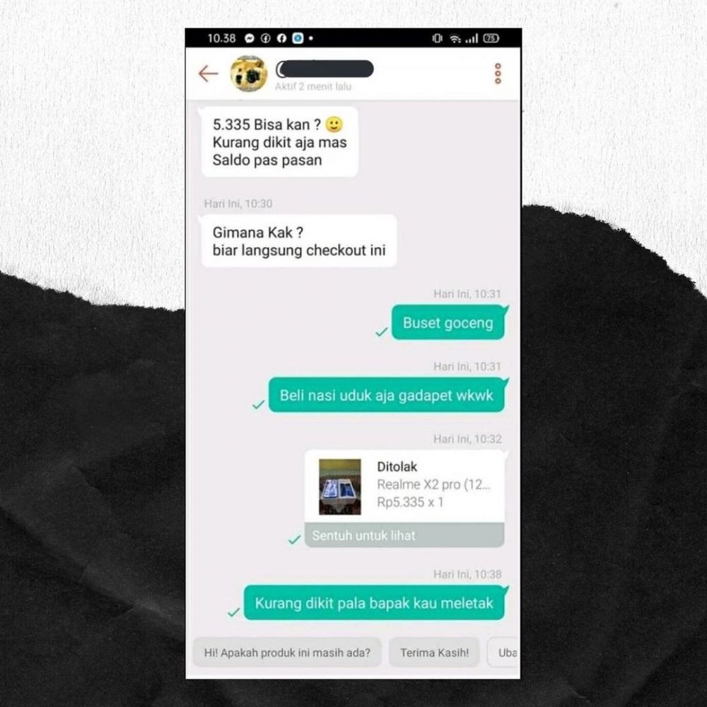 11 Chat lucu penjual online shop habis kesabaran, jawabannya menohok