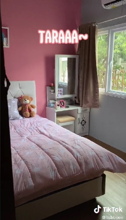 Makeover gudang jadi kamar estetik © TikTok/@itsbbgee