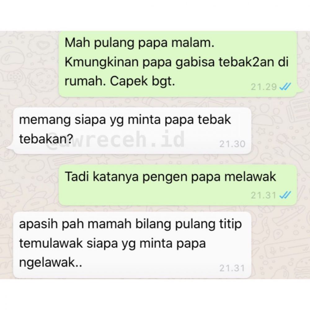 Chat salah paham suami istri © berbagai sumber