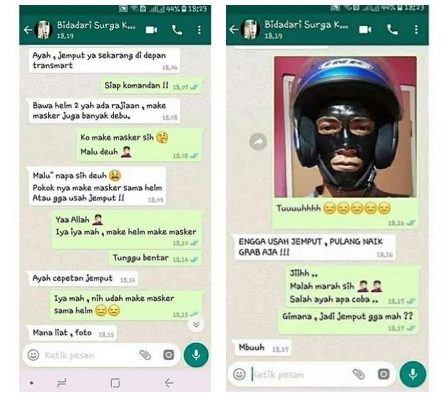 Chat salah paham suami istri © berbagai sumber