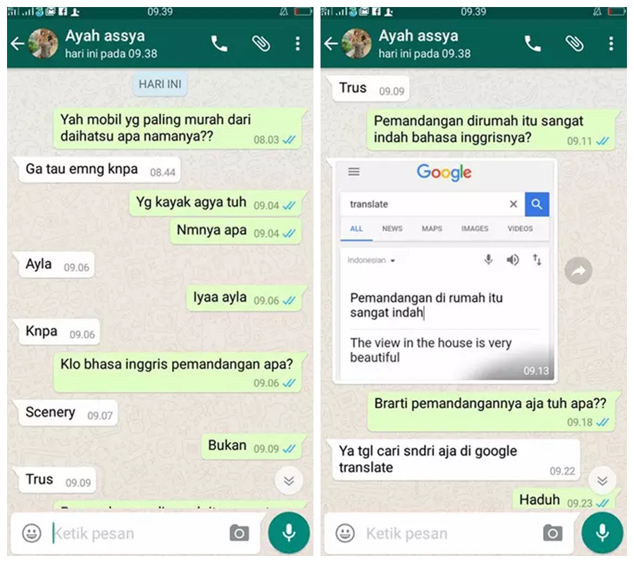 Chat salah paham suami istri © berbagai sumber