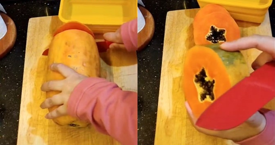 Trik memotong buah pepaya agar lebih mudah dan rapi