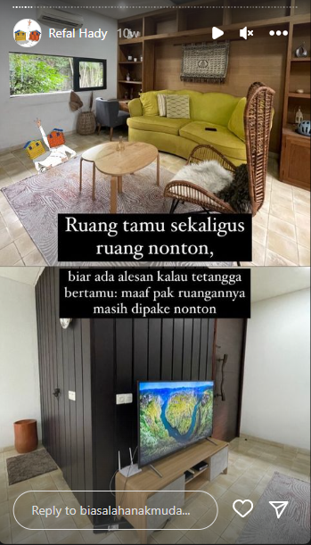 Potret rumah Refal Hady © 2022 Instagram  Potret rumah Refal Hady © 2022 Instagram